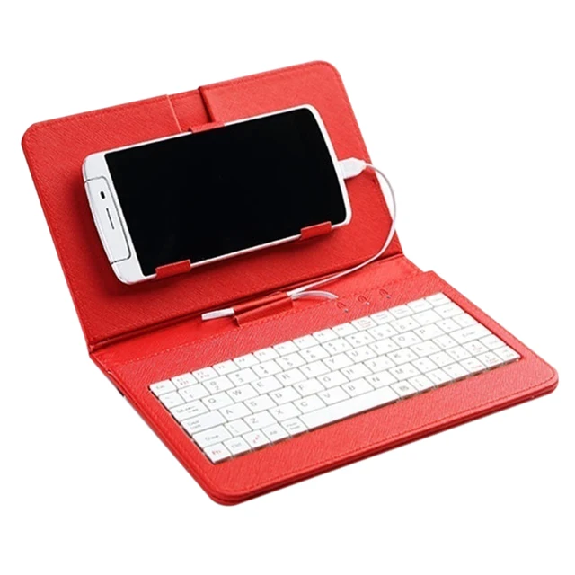 Portable PU Leather Keyboard Case for Android Protective Mobile Phone