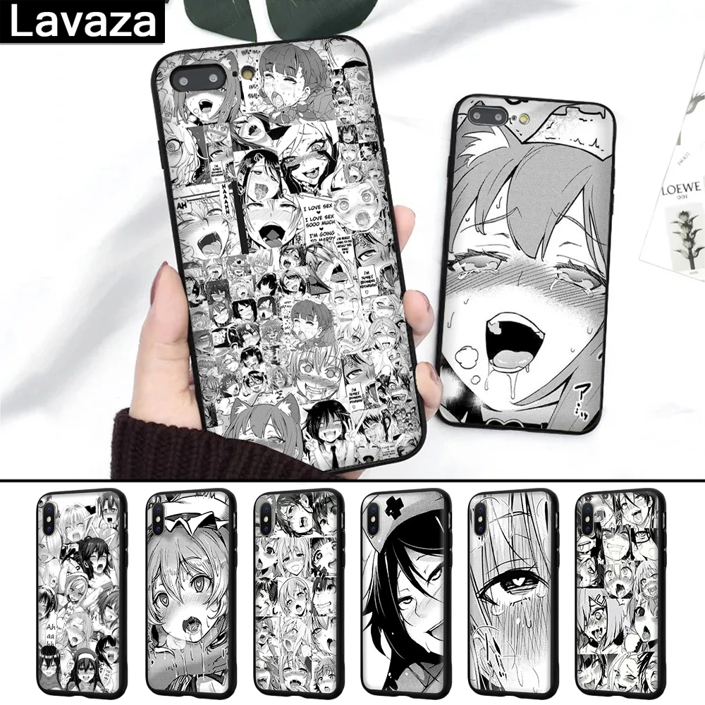 

Lavaza Anime girl cartoon japan cute faces Silicone Case for iPhone 5 5S 6 6S 7 8 Plus X XR XS Max