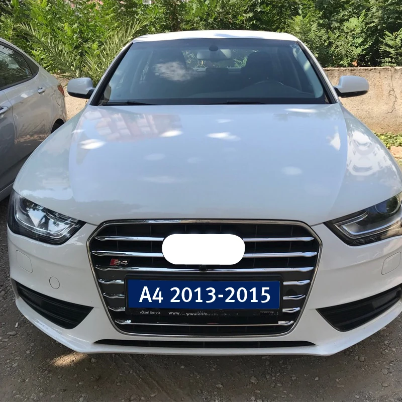 12 шт. для Audi A4 B8 2013- передний бампер средняя решетка решетки отделка полосы автомобиля Стайлинг внешние аксессуары наклейка