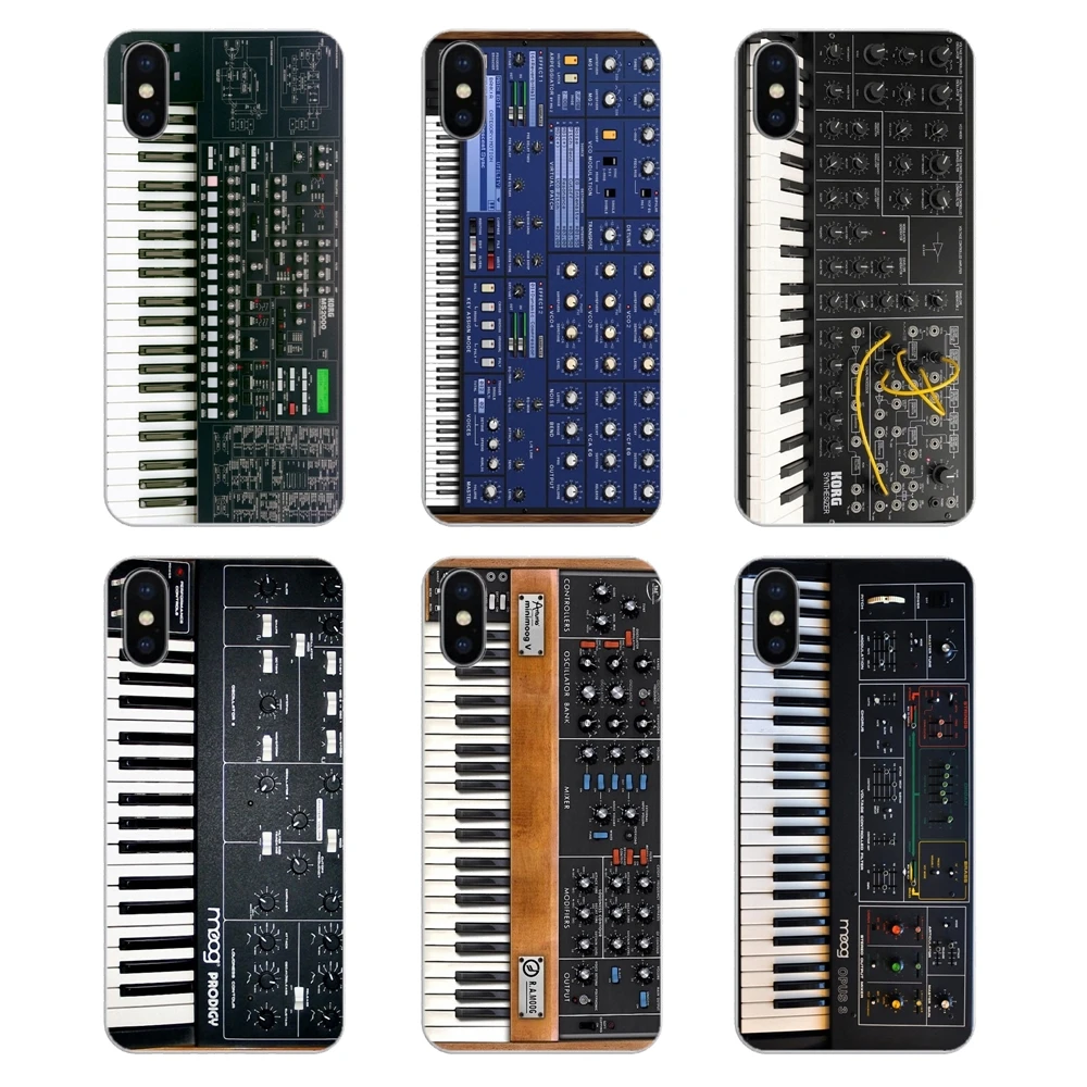 

Transparent Soft Case Cover For Xiaomi Mi A1 A2 5X 6X 8 lite SE Pro Max Mix 2 2S 3 Mi5 Mi5S Vintage Synth Synthesizer Moog Print