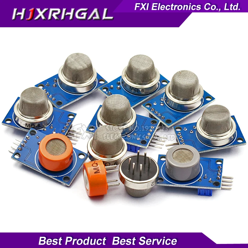 

1PCS MQ Series Sensors MQ-2 MQ-3 MQ-4 MQ-5 MQ-6 MQ-7 MQ-8 MQ-9 hjxrhgal Detecting Gas Smoke Sensor With MQ-135 Probe head
