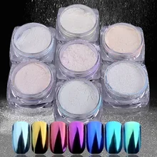 Волшебный ногтей порошок из скорлупы металлический зеркальный эффект акриловые Мощность украшение для маникюра «сделай сам»