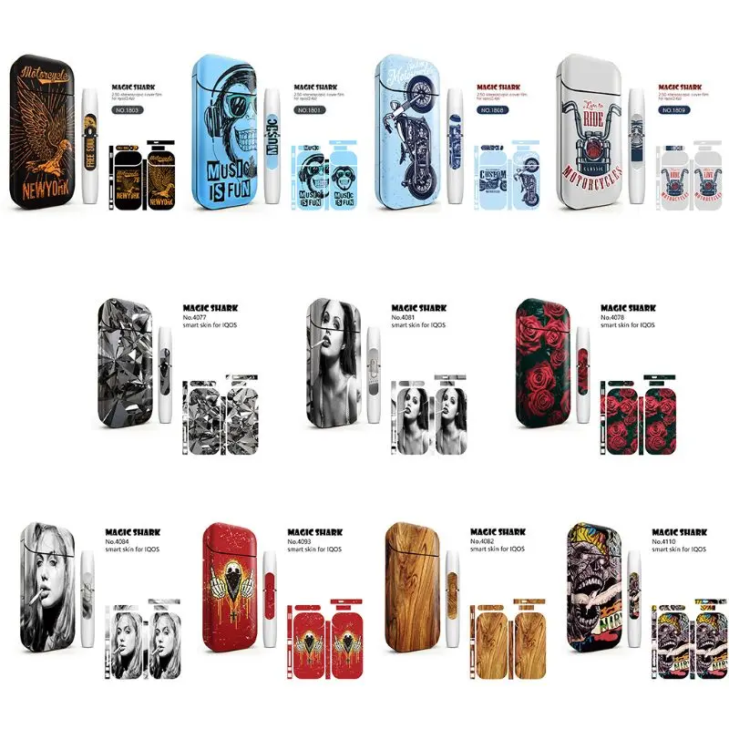 Модная волшебная Акула бумпи наклейка печать кожа для IQOS коробка защитный