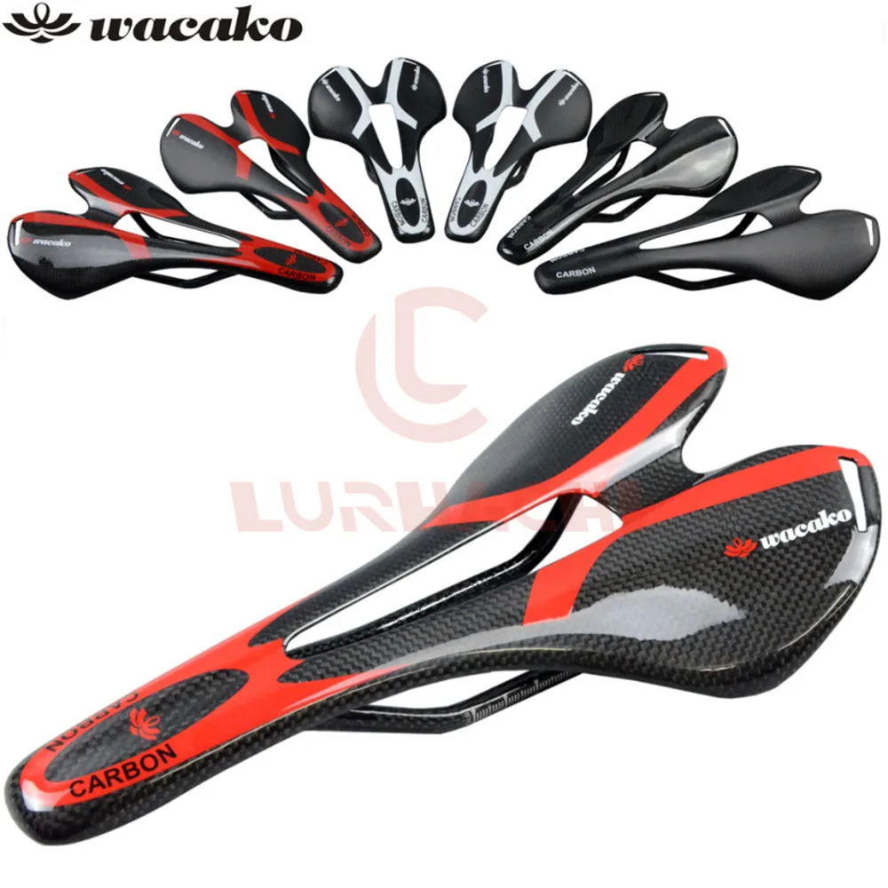 LURHACHI 3 Colors For Full Carbon Fiber Oval Rail Bike Saddle Road