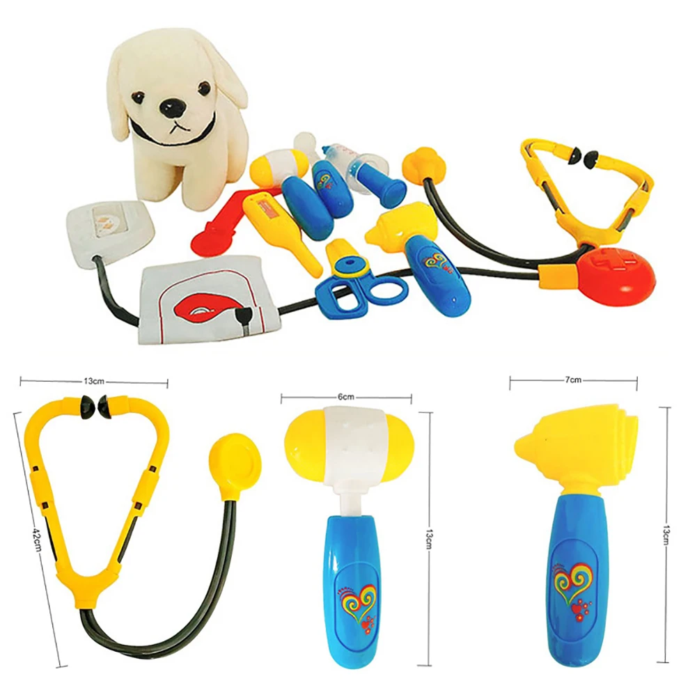 kids toys Colourful doctor Set Veterinarian pretend play Doctor toys Set with Plush Dog Care Accessories Toys for children
