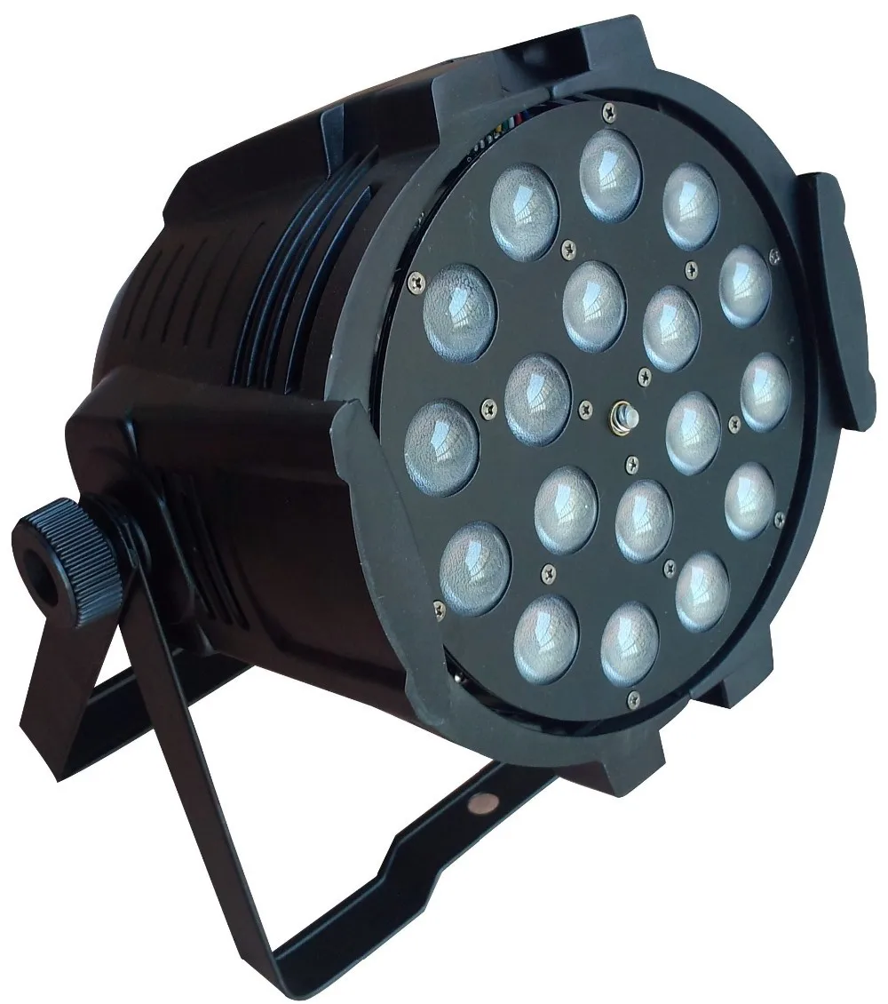 Rgbwa plus uv Luz com Caso do Vôo 6 em 1 4 Pcsxlot 18 Pcs 18 w Led Par Zoom Embalagem 2 light activated led