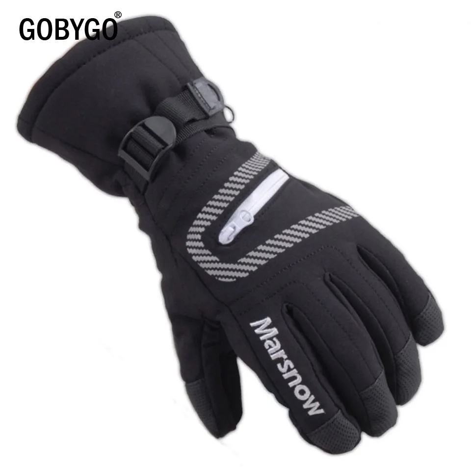 GOBYGO мужские, женские, детские лыжные перчатки водонепроницаемые теплые перчатки для велоспорта, хоккея зимние спортивные перчатки для катания на лыжах, сноуборде