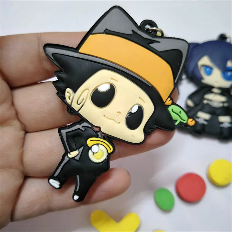 Anime Black Rock Shooter Figures Toys PVC Keychain Keyring Key Bag Pendant Dolls 10pcslot 6-8cm (19)