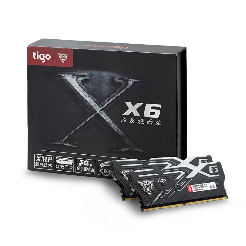Tigo настольных игр памяти DDR4 RGB оперативной 16 ГБ 3200 мГц свет ПК Memoria для геймера DIMM 8