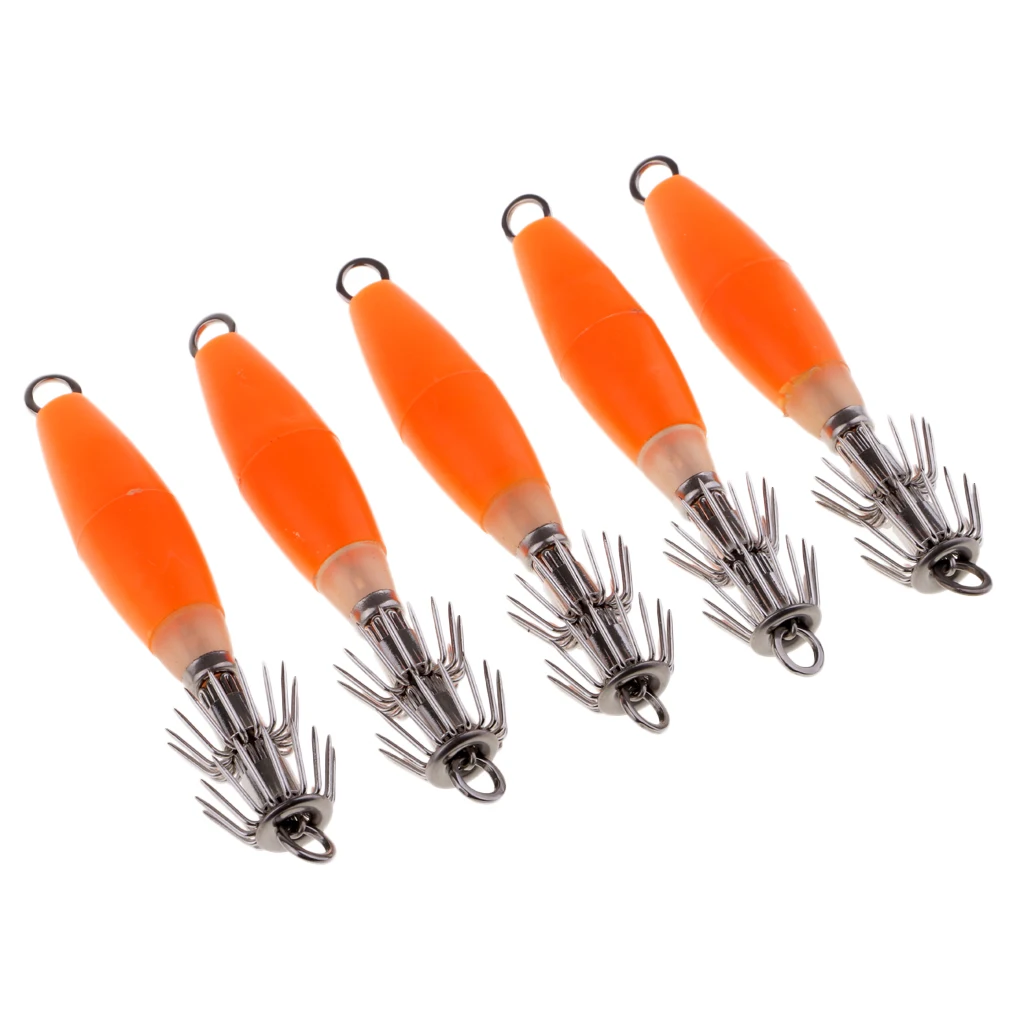 5pcs Sea Fishing Squid Hooks Octopus Hook Saltwater Fishing Lure Hard Bait Gancho de calamar le calmar crochet