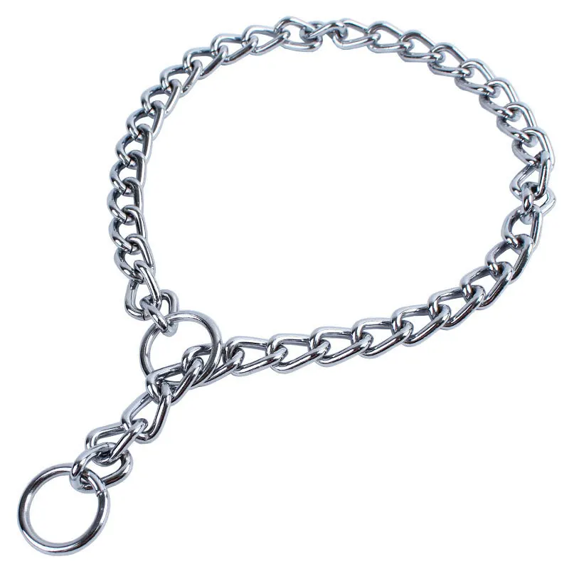 Stainless Steel Metal Pet Dog Training Choke Collar Slip Snake Chain
