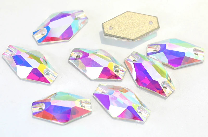 Hexagon sew on stone (5)