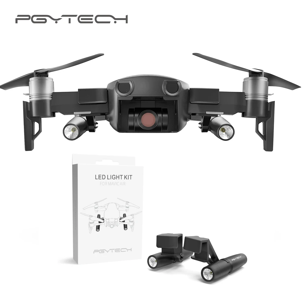 PGYTECH светодио дный Light для DJI Mavic Air Портативный ночной полет светодио дный свет комплект освещения для DJI Мавик Air Drone аксессуары