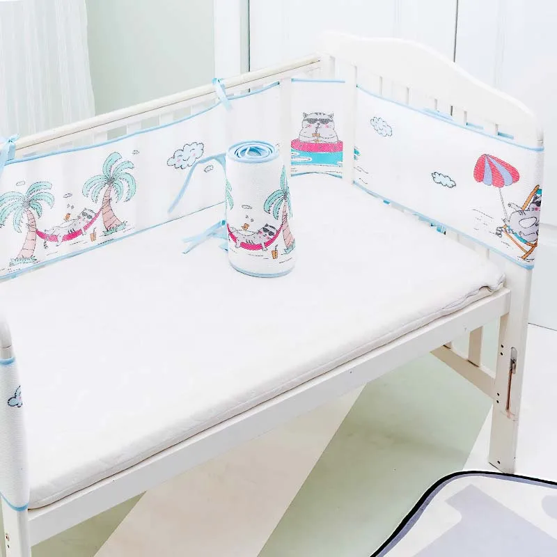 2 шт./компл. мягкая детская кровать детская кроватка с амортизатором сторон новорожденных бортики в детскую кровать защиты Cot Защитные подушки, постельные принадлежности для новорожденных Fit 160x80 см детская кровать