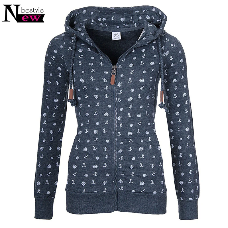 

Autumn New Hoodies Sweatshirt Women Zipper V Neck Long Sleeve Warm Hoodies Female Hooks Printed Jacket Plus Size Sudaderas Mujer