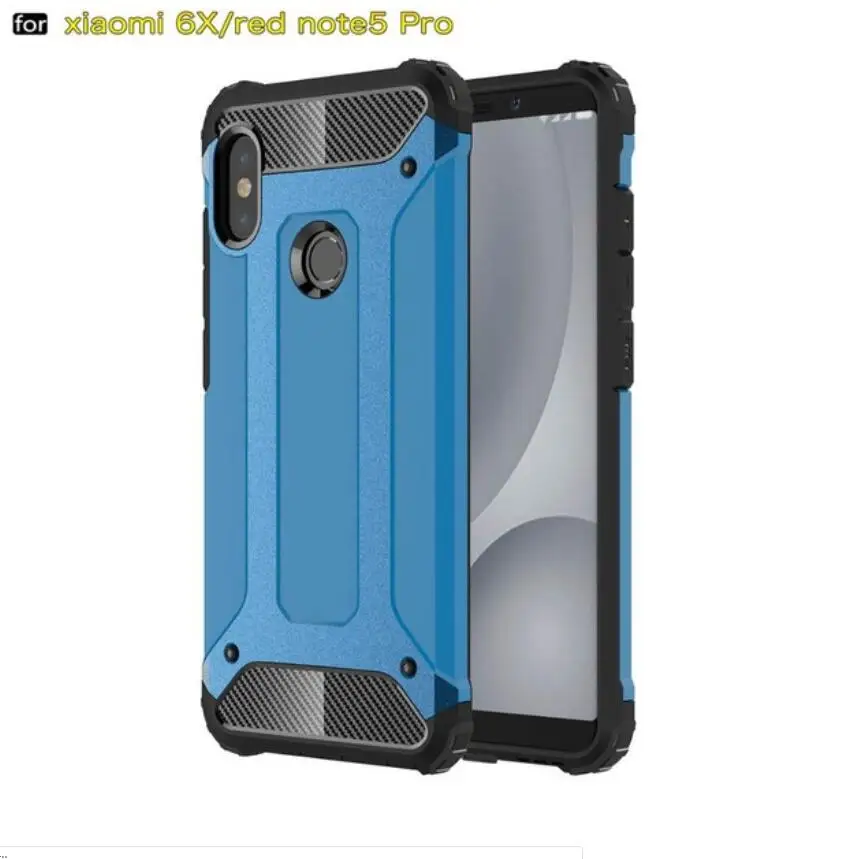 

For Xiaomi Redmi Note 6 5 Pro S2 Y2 6 6A PC + Silicone Anti Shock Impact Armor Case For Xiaomi MIX 3 Max3 F1 Hard Cover Case