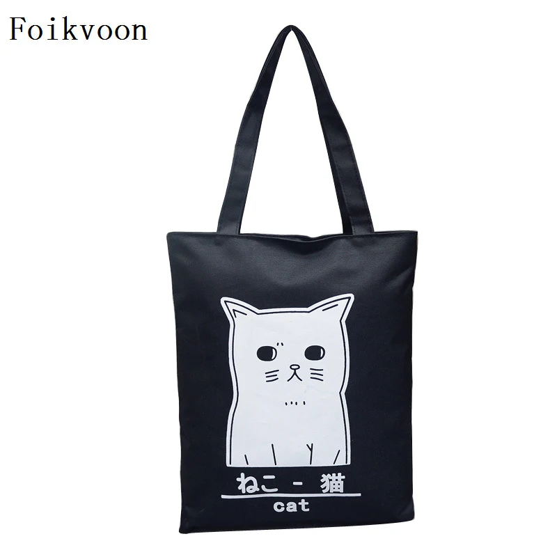 

Foikvoon Women Shoulder Bags Simple Canvas Woman Crossbody Bag Popular Small Fresh Female Big Bags