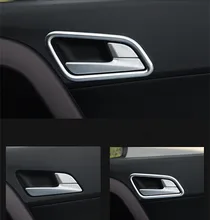 Keao For ix25 Hyundai Creta Chrome Inner door bowl cover styling stickers ABS trim accessory products