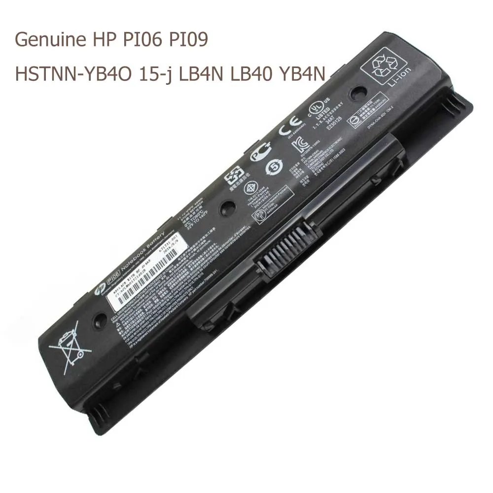 

Genuine Laptop Battery for HP PI06 PI09 Envy 15 17 710417-001 710416-001 HSTNN-LB4N 4 Cell 6 Cell 5200mah