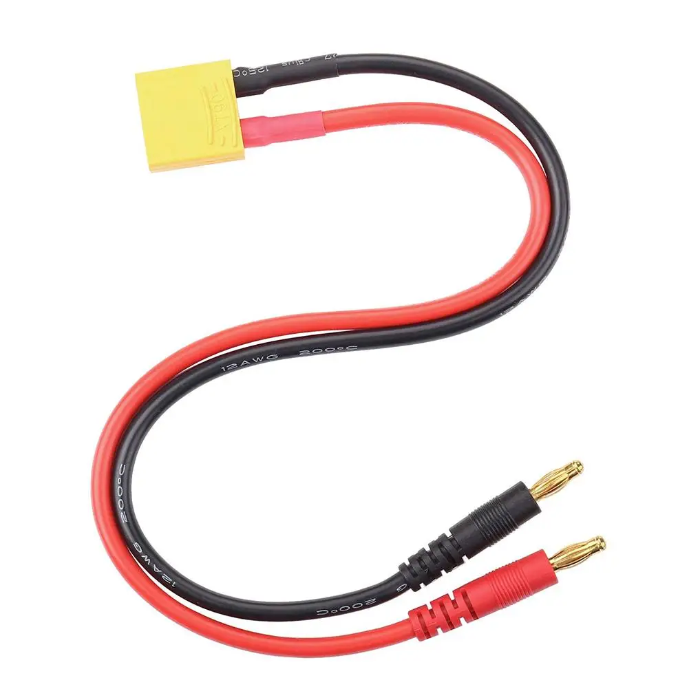 XT90 To 4mm Banana Plugs Battery Charge Cable Lipo Charger Lead 40cm