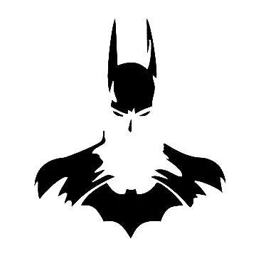 20 см tall Бэтмен бюст DC наклейки из комиксов книги по искусству кузова наклейки окна Прохладный винил узор Съемный Декор автомобиля TA005