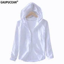 55% лен 45% хлопок антистатические дышащие прохладные быстросохнущие мужские рубашки с длинным рукавом мужские однотонные качественные повседневные мужские рубашки с капюшоном