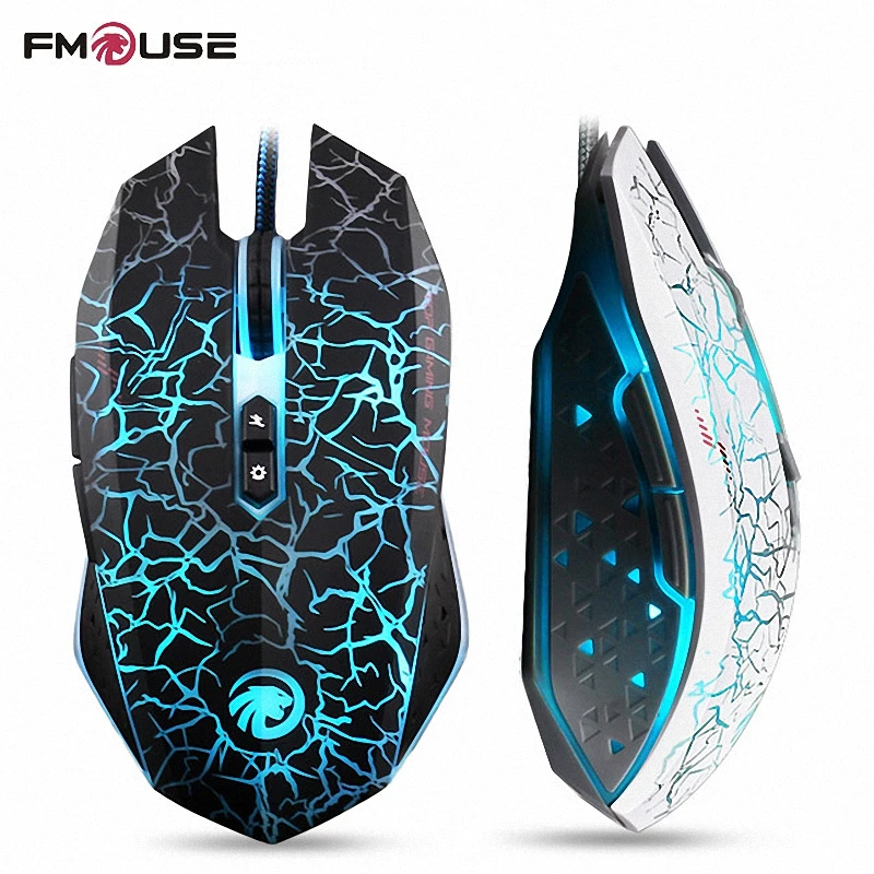 Original FMOUSE X8 Crack Mouse Professional Wired Gaming Mouse 2400DPI