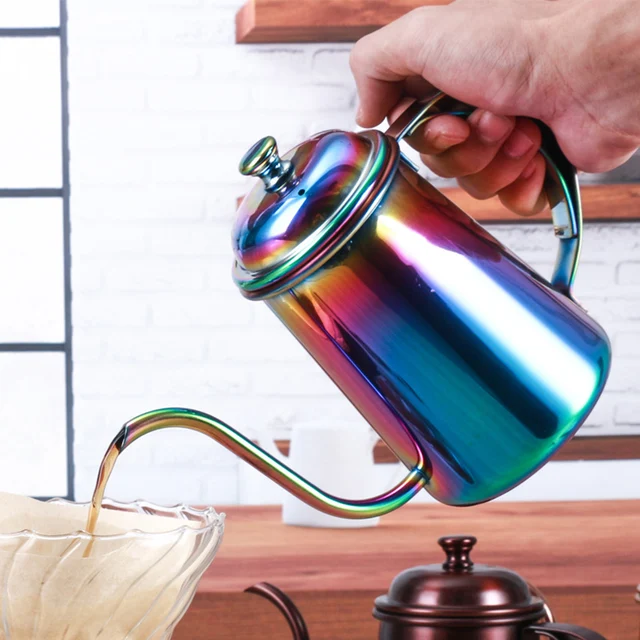 1PC 650ml Vintage Coffee Pot Swan Neck Mouth Stainless Steel Kettle Drip Maker 1PC 650ml Vintage Coffee Pot Swan Neck Mouth Stainless Steel Kettle Drip Maker