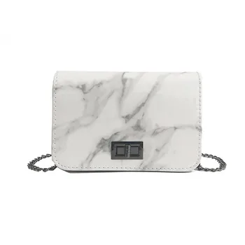 

Maison Fabre Women Marble Pattern Shoulder Bag Lock Buckle Wild Messenger Mini Square Bag Fashion PU Leather Women Chain Handbag