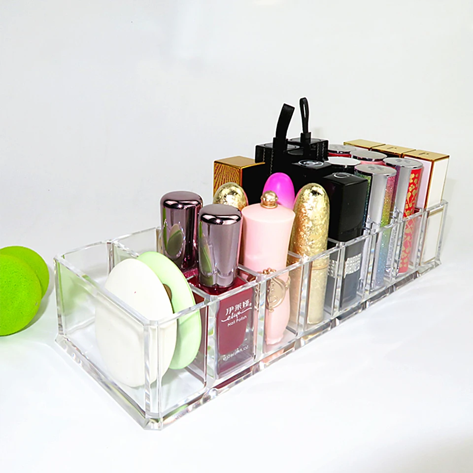 Transparent Acrylic storage box makeup organizer storage box of Cosmetic Lipstick Jewelry Brush Desktop Drawer Organizer (11)