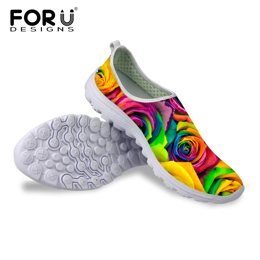 Fashion Flowers Sneakers Summer Breathable Air Mesh Light