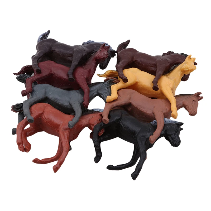 

8Pcs/set Simulation Horse Toy Horse Figurine Learning Educational Kids Toy Horses Toys Mini Animal Model Toy Action For Children
