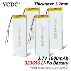 3,7 V 1800 mAh 323696 Li-Po литий-полимерный Батарея литий-полимерный Замена батарей Bateria для MP5 dvd-камера электрические игрушки