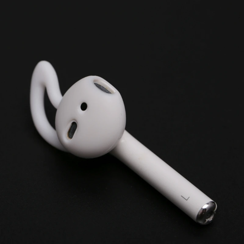4 Pairs Silicone Earphone Tips Earbuds Cover With Hook For AirPods Apple EarPods