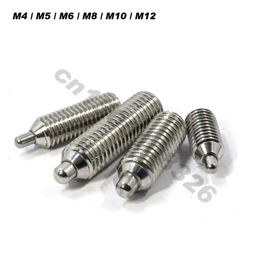 1Pcs M3 M4 M5 M6 M8 M10 M12 Spring Plungers Threaded with Pin Set Screw