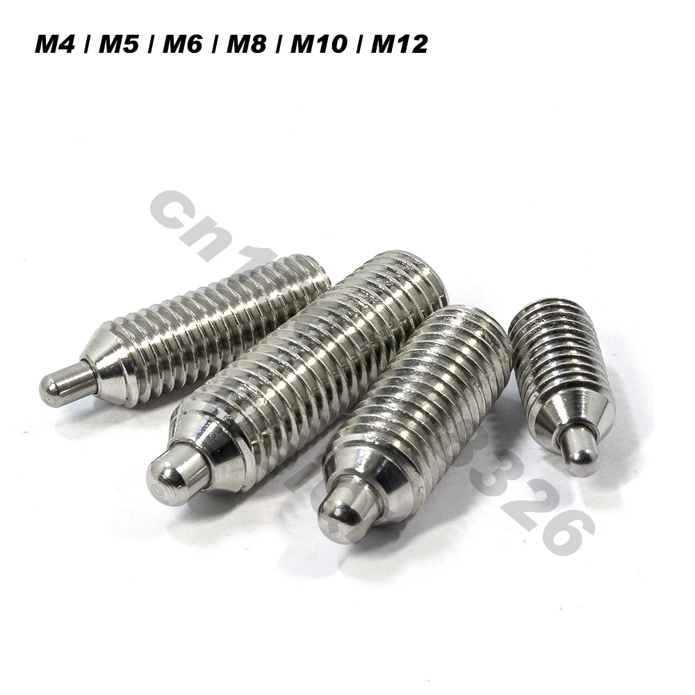 

Spring plungers,threaded-with pin,M4 M5 M6 M8 M10 M12 ,304 Stainless Steel