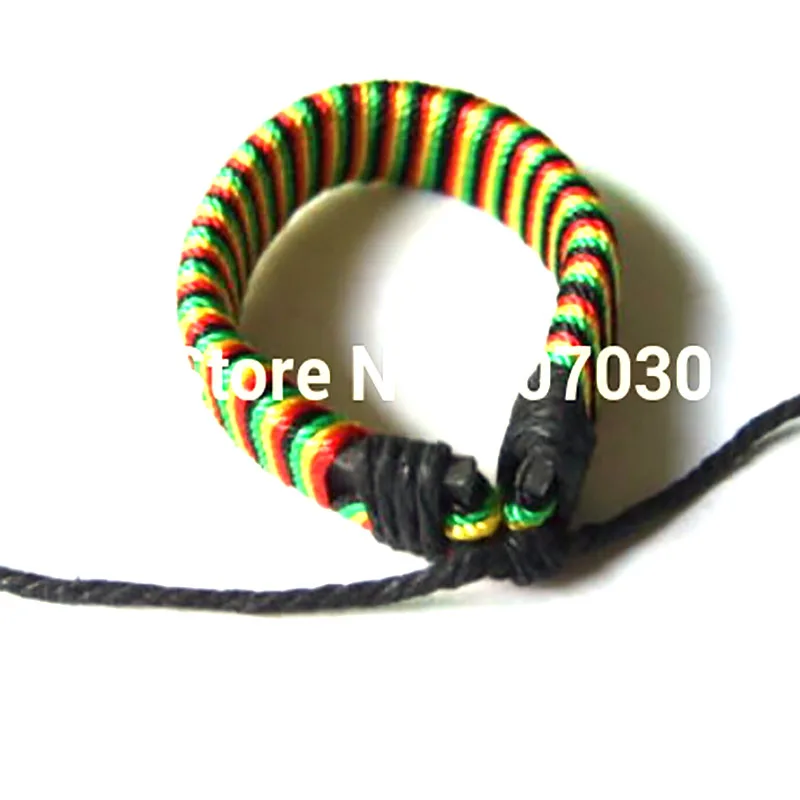 

1Pcs Rasta Silk Cord Cotton Wrap Leather Bracelet Adjustable Braid Bracelets For Men Women Frendship Bracelets Jewelry
