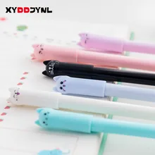 1pc Creative Stationery Student Pen Cute Cat Gel Pen 0.5mm Full Needle Black Ink Pen School Supplies Office Supplies