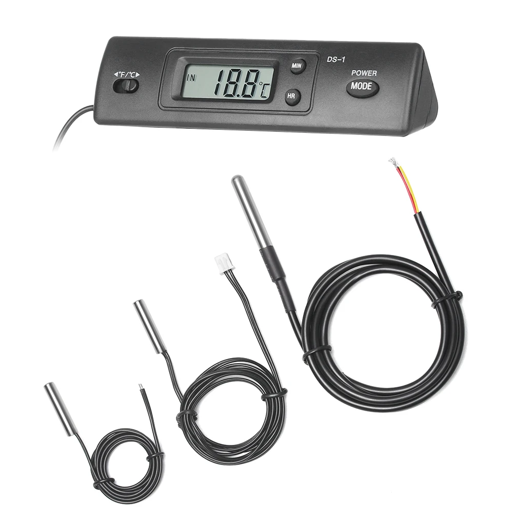 

0.5M/1M/2M/3M/5M/10M DS18B20 10K 1% B3950 Waterproof Digital Temperature Sensor Probe NTC Thermistor Thermal Cable