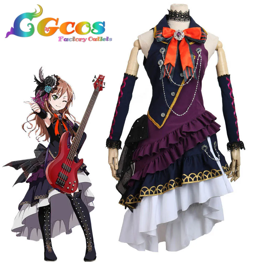 CGCOS Бесплатная доставка костюм для косплея Bang Dream! Черный крик Roselia Imai Lisa Хэллоуина