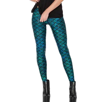 

Colorful 3D Digital Print Women Fish Scale Leggings