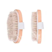 Женский сухой массажер для тела, натуральная щетина, дерево, улучшает здоровье кожи LX7072