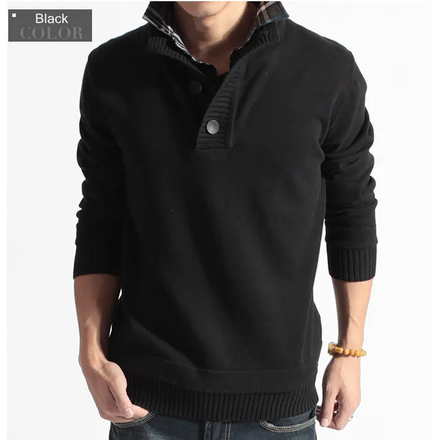 Free Shipping Mens New Fashion Fake Two pieces Double Collar Jersey