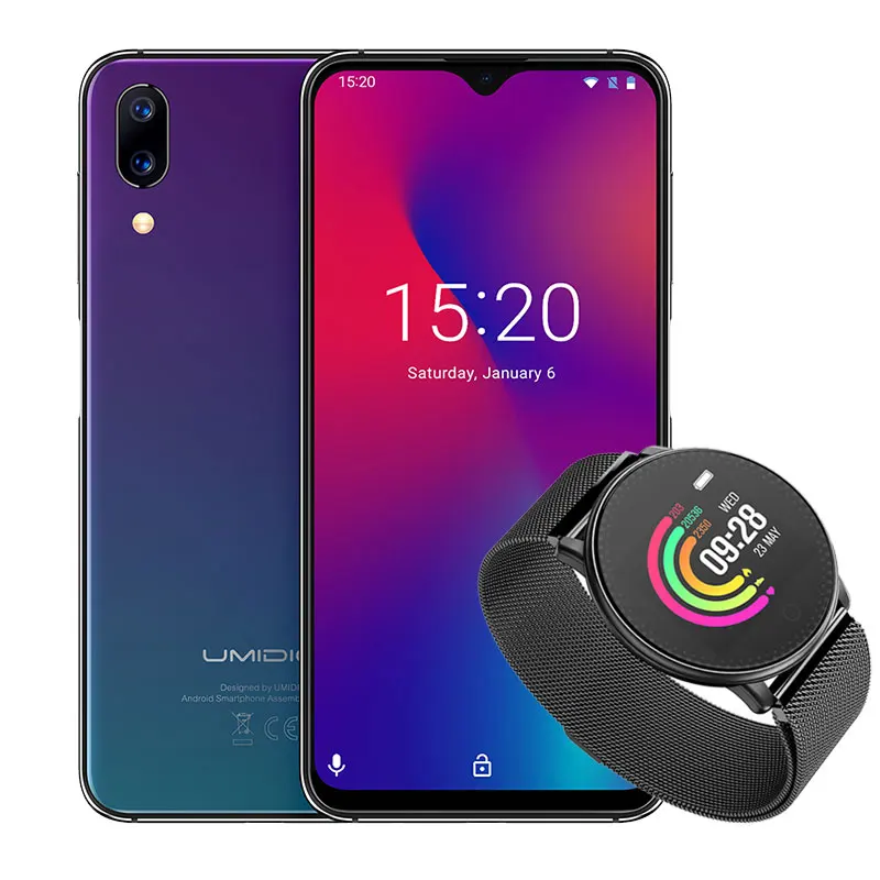 UMIDIGI One Max Global Bands 4 Гб 128 ГБ 6," полноэкранный смартфон Helio P23 4150 мАч NFC Беспроводное зарядное устройство для лица ID 18 Вт - Цвет: Add Uwatch Twilight