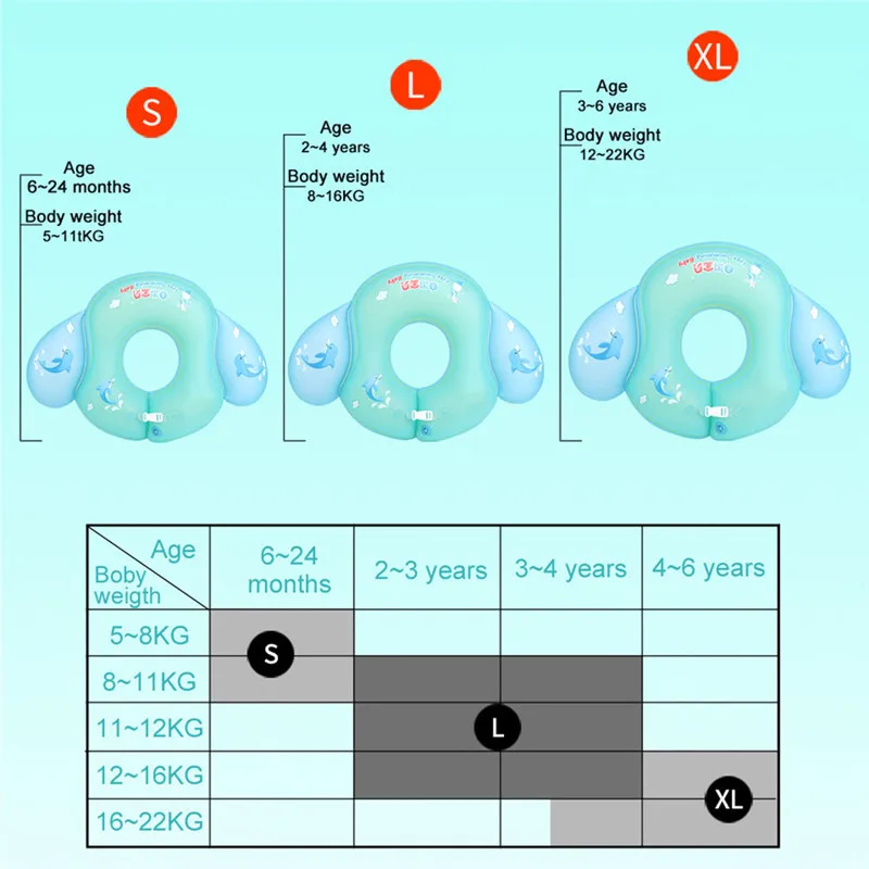 Детские аксессуары для плавания шеи кольцо надувные колеса новорожденных купальный круг бассейн плоты безопасности шеи Float кольца летние