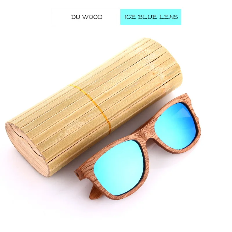 KITHDIA настоящие солнечные очки из дерева зебрано поляризационные мужские и женские брендовые дизайнерские Винтажные Солнцезащитные очки в деревянной оправе Cool Oculos de sol masculino - Цвет линз: 9