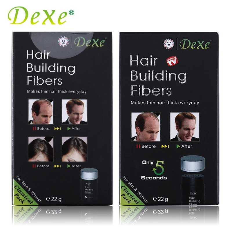 5 шт. Dexe волокон для наращивания волос Sparse Hair Bald Sunburst лечение Кератин для роста Волос Стайлинг силовые волокна черный 22 г