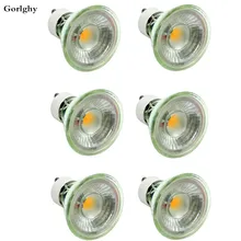 6 шт./лот COB светодиодные лампы 7 Вт светильник точечной подсветки регулируемый GU10 MR16 GU5.3 Светодиодный лампа с лампочкой 500lm для дома декоративные 220 V COB светодиодный лампы