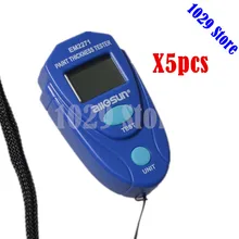 5pcs 1lot ALL-SUN EM2271 Digital Thickness Gauge Coating Meter Car Painting Thickness Meter Tester with Russian Manual