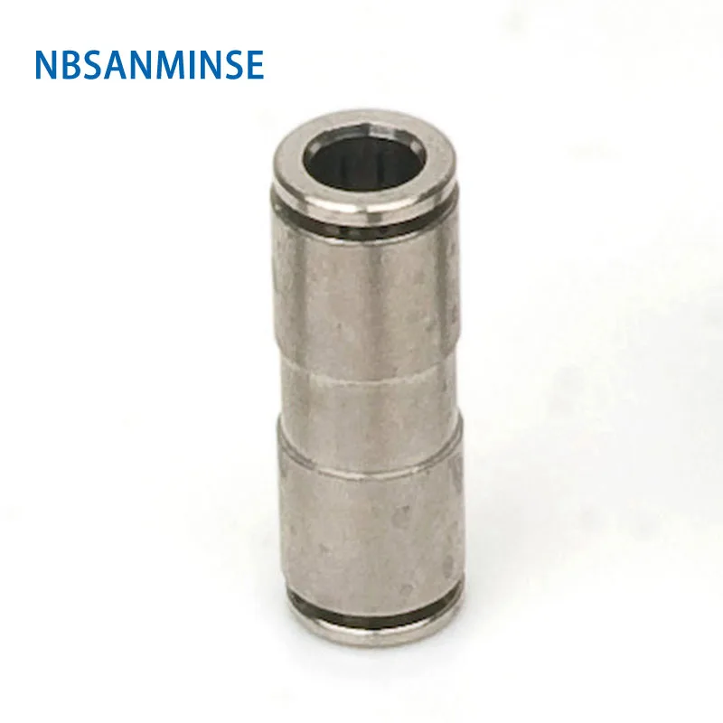 

10Pcs/lot MPUC04 All Metal Fittings Union Straight Outside Diameter 04 quick connecting pu tube fitting